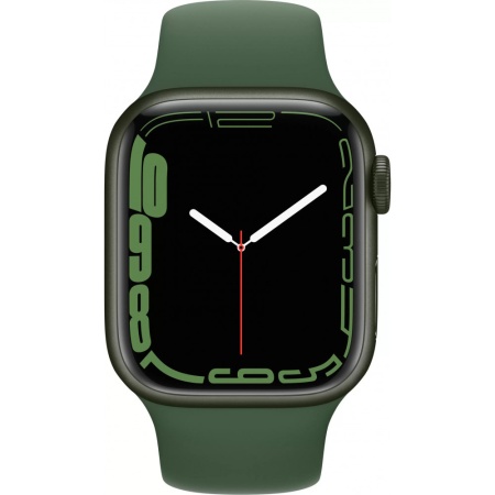 Apple Watch Series 7 GPS, 41mm Green Aluminium Case with Clover Sport Band (MKN03)