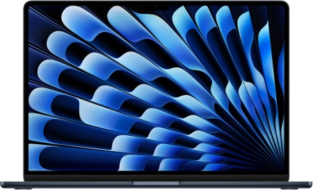Apple MacBook Air 15" (M2, 8C CPU/10C GPU, 2023), 8 ГБ, 256 ГБ SSD, «полуночный черный» (MQKW3)