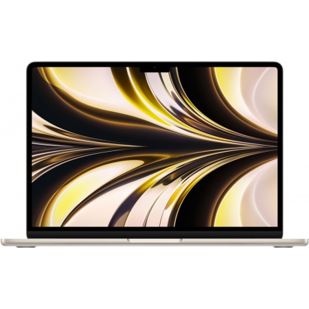 Apple MacBook Air 13 (M2, 8C CPU/10C GPU, 2022), 8 ГБ, 512 ГБ SSD, «сияющая звезда» (MLY23)