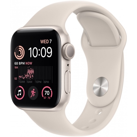 Apple Watch SE 2 GPS 40mm (корпус - сияющая звезда, спортивный ремешок цвета сияющая звезда) (MNJP3)